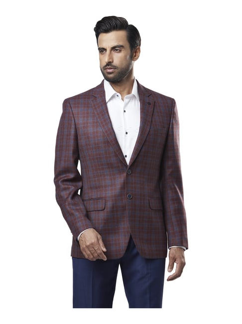 raymond check coat pant