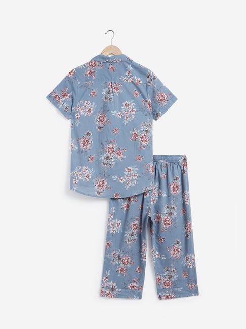 Buy Wunderlove by Westside Blue Floral Shirt and Capris Set Online at Best Prices | Tata CLiQ