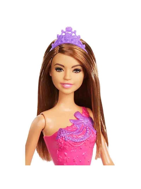 Buy Barbie Princess Doll Brown Hair Purple Dress for Kids Toys
