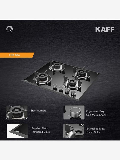 Buy Kaff Fbb604 4 Full Brass Burners Built In Hob Black Online At Best Price Tata Cliq 1358