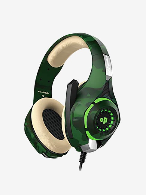 Cosmic Byte GS410 Wired Gaming Headphone with Mic Camo Green