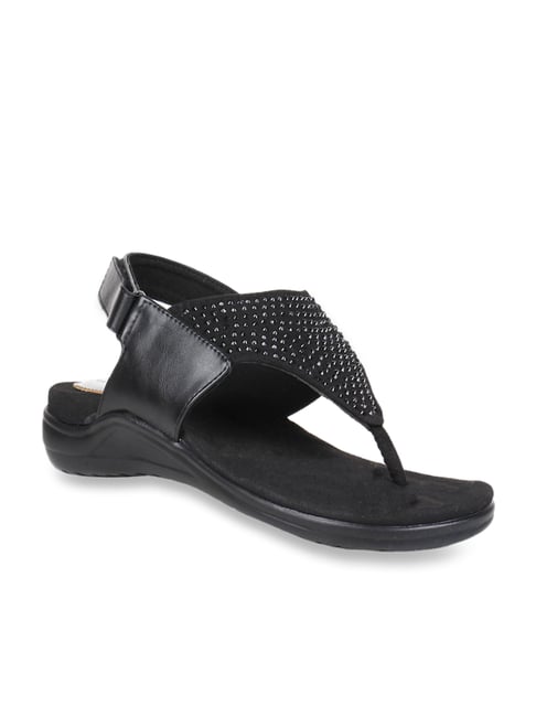 Catwalk Women's Black Back Strap Sandals