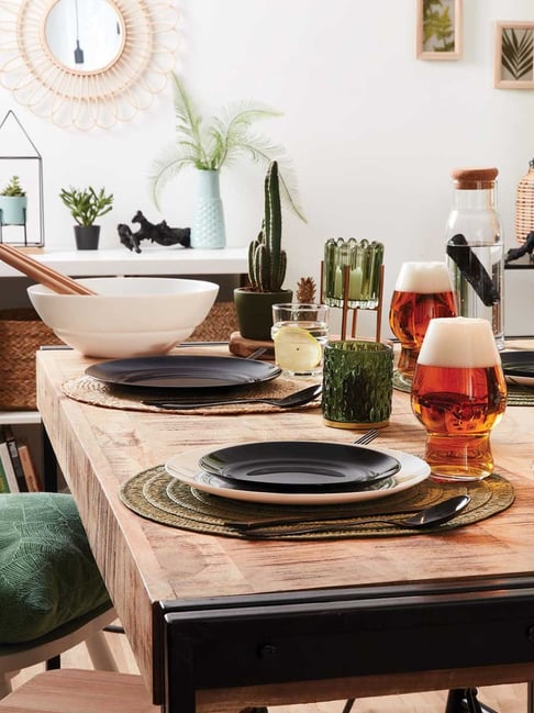 Luminarc Black Opalware Dinner Plates Set of