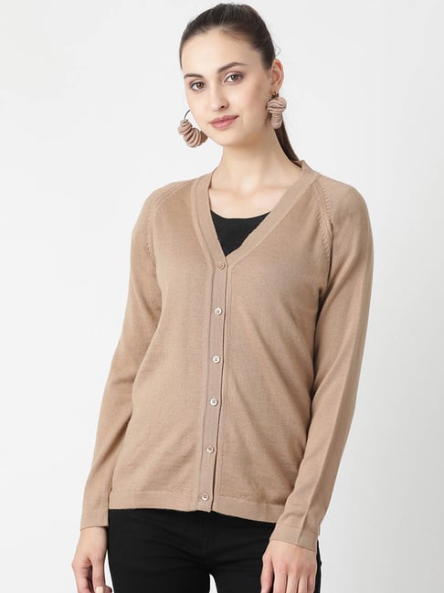 beige cardigan top