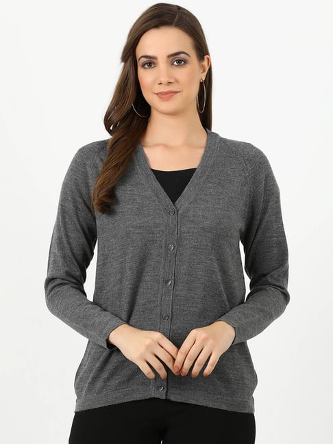 Buy Monte Carlo Grey Textured Cardigan 