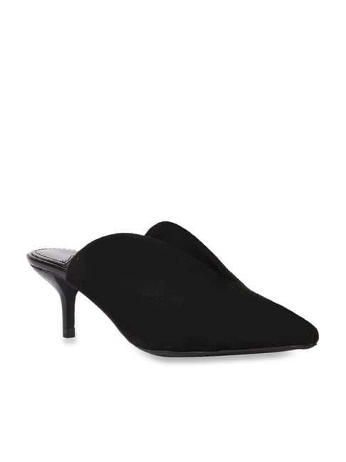 Catwalk Women's Black Mule Stilettos