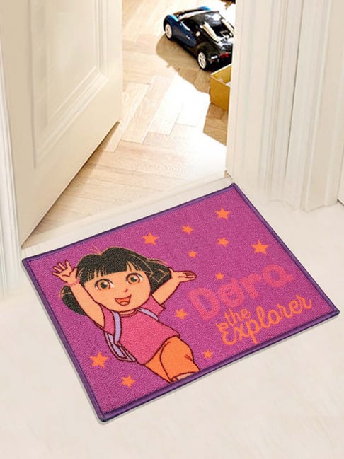 Saral Home Dora Purple Anti-Skid Kids Door Mat - Set of 1