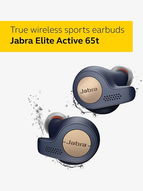 Jabra Elite Active 65t True Wireless EarPods With Mic Copper Blue