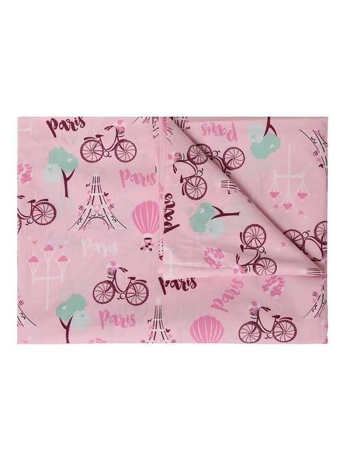 Nigh Nigh Paris Pink Cotton 300 TC Kids Bed Linen Set-Nigh Nigh-HomeFurnishing-TATA CLIQ