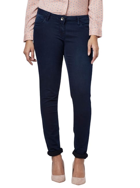 Park Avenue Blue Skinny Fit Jeans