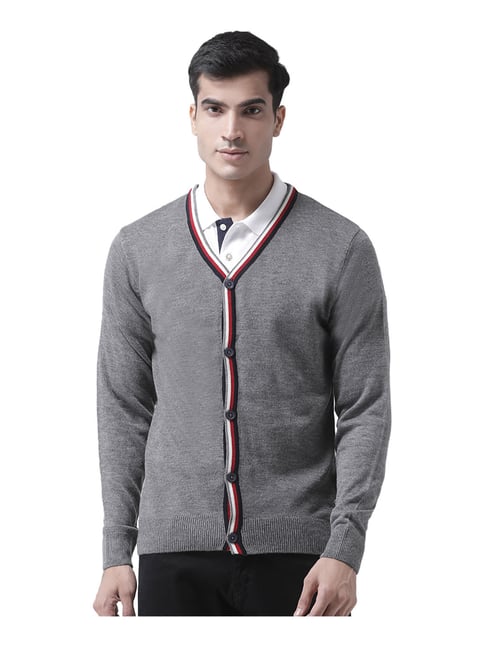 Dark grey v neck on sale sweater