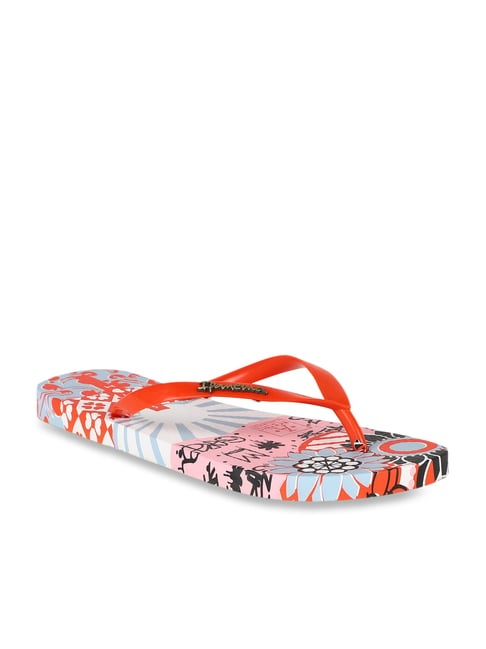 Ipanema Graffiti Orange & Pink Flip Flops