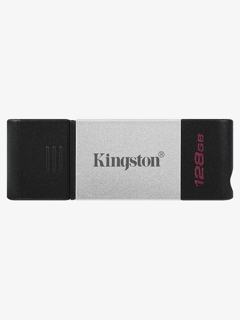 Kingston DataTraveler 80 128GB USB 3.2 Gen 1 Flash Drive (Silver/Black)