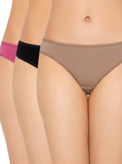 Wacoal Multicolor Cotton Bikini Panty (Pack of 3)