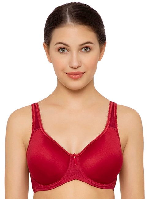 Wacoal Basic Beauty Padded Wired Full Coverage Full Support Everyday Comfort Spacer Cup Bra - Red Price in India