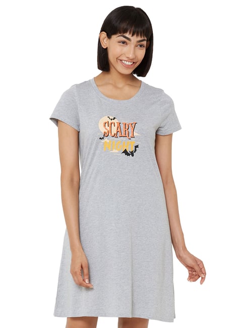 Soie Grey Printed T-Shirt-picture-35