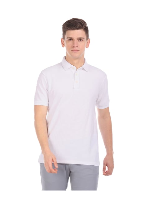 Cherokee White Regular Fit Polo T-Shirt