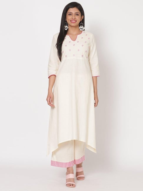 Buy online Blue Round Neck High-low Kurti from Kurta Kurtis for Women by  Molcha By Babita Singh for ₹799 at 62% off | 2024 Limeroad.com