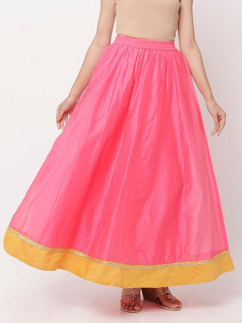 Globus Pink Maxi Skirt Price in India