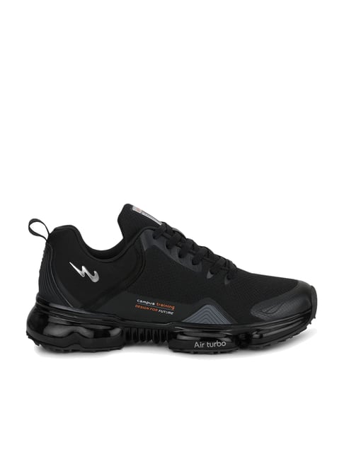 Campus Stingray Jet Black Running Shoes 
