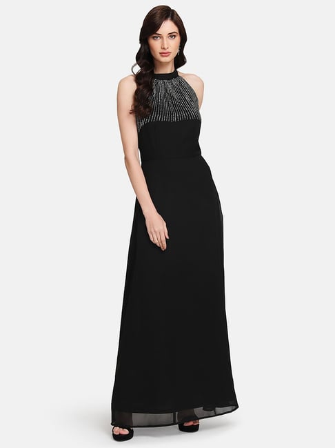 Kazo Black Embellished Dress Price in India