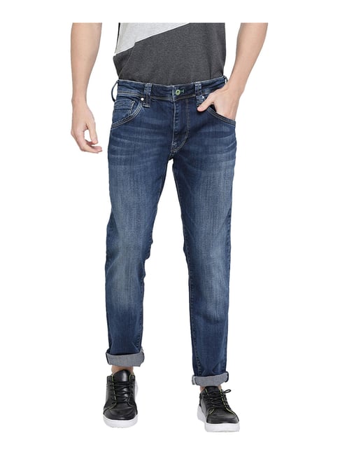 Pepe Jeans Blue Lightly Washed Jeans - Main Image