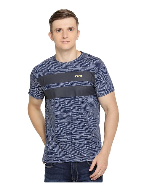 Pepe Jeans Navy Round Neck Printed T-Shirt