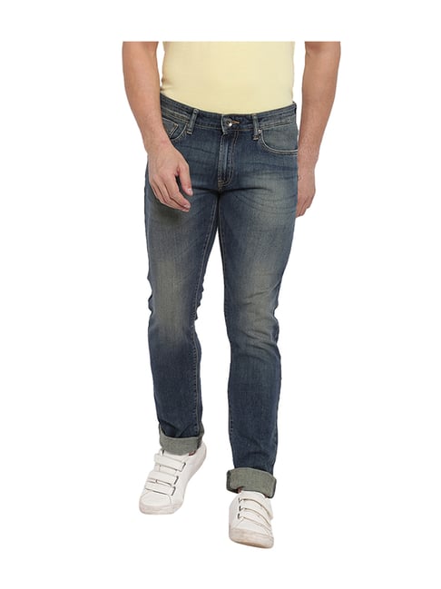 Pepe Jeans Blue Solid Slim Fit Jeans