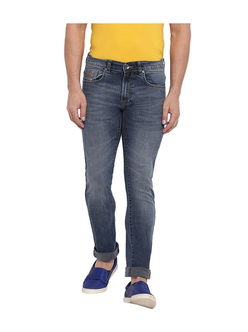 Pepe Jeans Blue Mid Rise Slim Fit Jeans