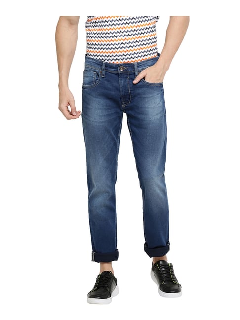 Pepe Jeans Blue Slim Fit Mid Rise Jeans