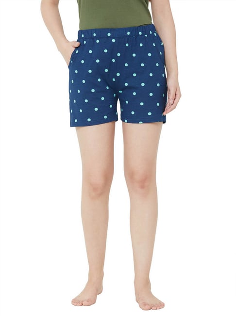 Sweet Dreams Dark Blue Polka Dot Shorts