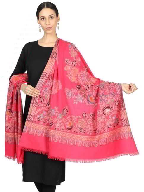 Buy Monte Carlo Pink Printed Shawl for Women Online Tata CLiQ