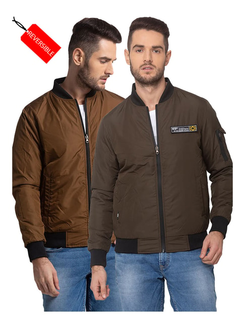 Spykar jackets_men_westernwear : Buy Spykar Grey Cotton Blend Front Open Reversible  Jacket Online | Nykaa Fashion