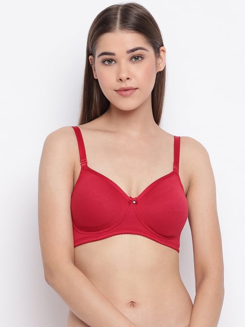 Buy Enamor Bridal Red Non Wired Non Padded T-Shirt Bra for Women