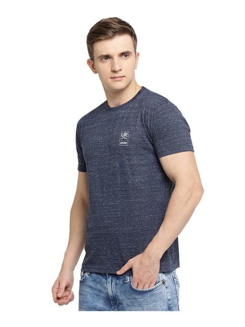 Buy Reebok Sky Blue Slim Fit Self Pattern T-Shirt for Mens Online @ Tata  CLiQ