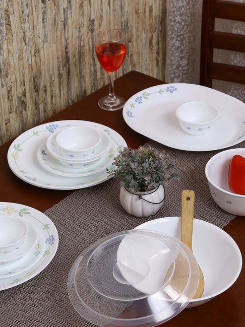 Corelle Secret Garden Vitrelle Glass 30 Piece Dinner Set