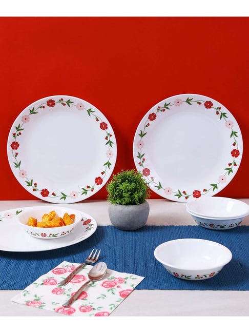 Buy Corelle Spring Pink Vitrelle Glass 12 Piece Dinner Set at Best