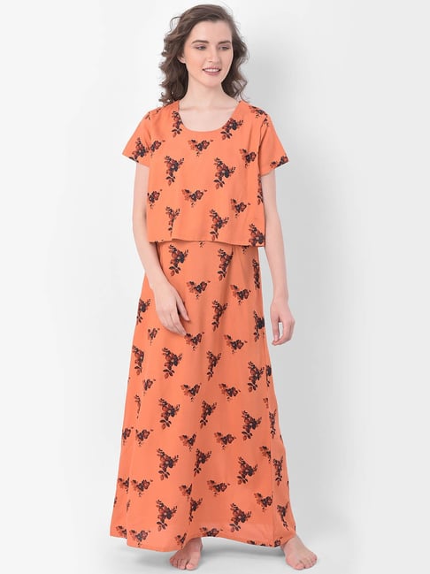 Buy Zivame Maternity Cotton Pyjama Set - Peach Pearl Online