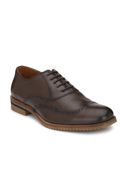 Delize Men's Dark Brown Brogue Shoes