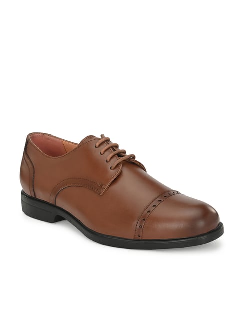 Delize Men's Tan Derby Shoes