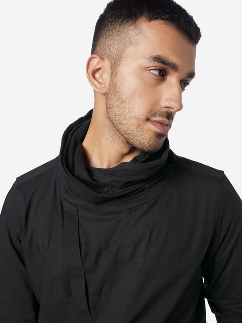 Buy ETA by Westside Black Snood-Neck Slim Fit Knit T-Shirt for Men Online @ Tata CLiQ