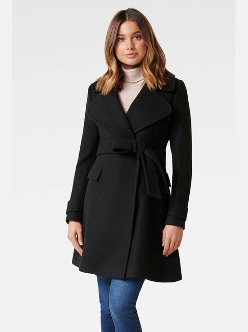 Buy Forever New Black Full Sleeves Coat for Women Online Tata CLiQ