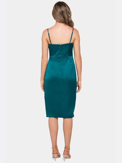 Buy Forever New Emerald Green Knee Length Dress for Women Online Tata