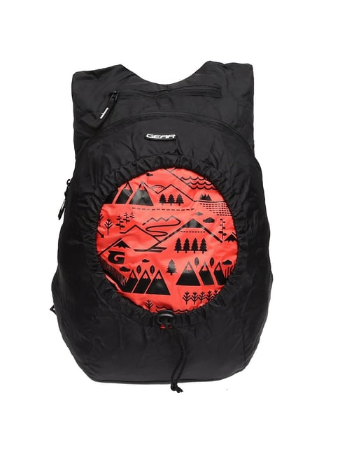 Gear black and 2024 orange casual backpack