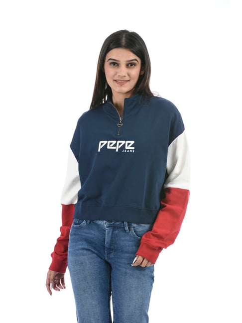 Pepe Jeans Navy Printed Sweatshirt