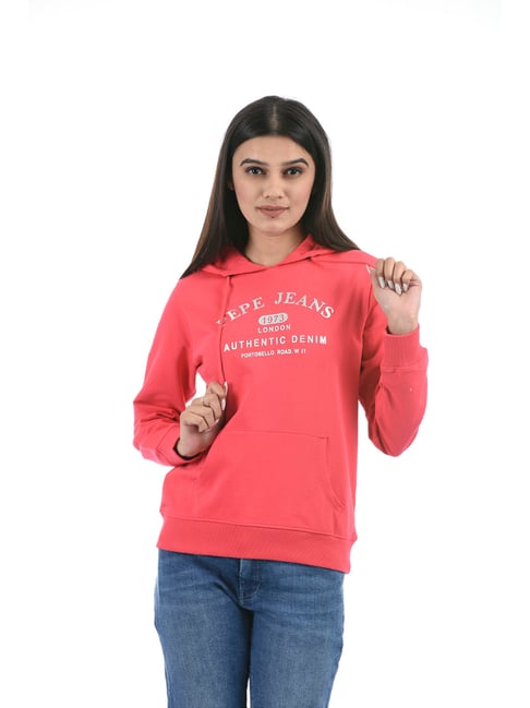 Pepe Jeans Pink Printed Sweatshirt