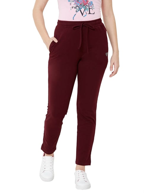 Juliet Wine Regular Fit Trackpants