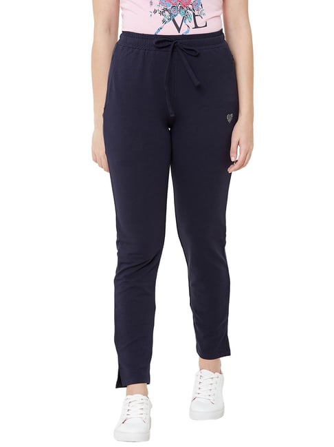 Juliet Navy Regular Fit Trackpants
