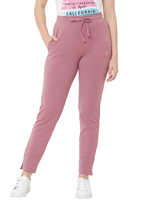 Juliet Pink Regular Fit Trackpants