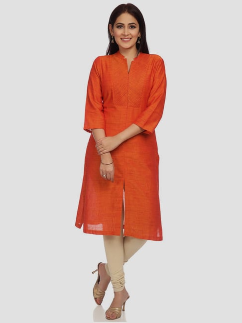biba orange kurta